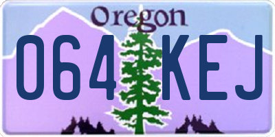OR license plate 064KEJ
