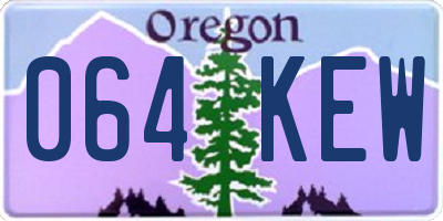 OR license plate 064KEW
