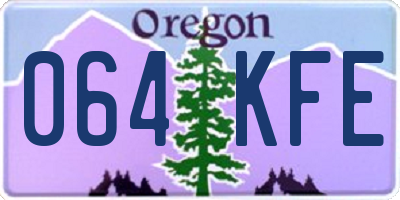 OR license plate 064KFE