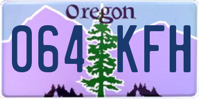 OR license plate 064KFH