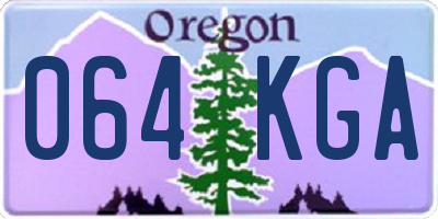 OR license plate 064KGA