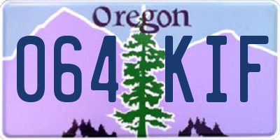OR license plate 064KIF