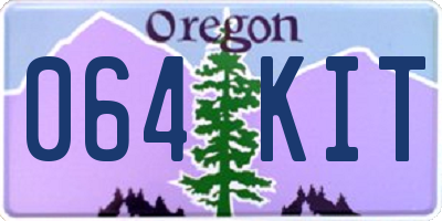 OR license plate 064KIT