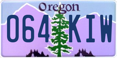 OR license plate 064KIW