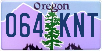 OR license plate 064KNT