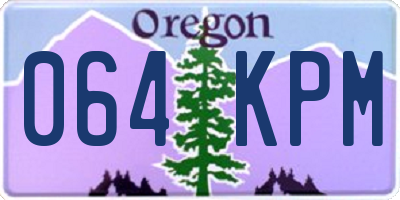 OR license plate 064KPM