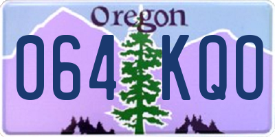 OR license plate 064KQO