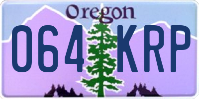 OR license plate 064KRP