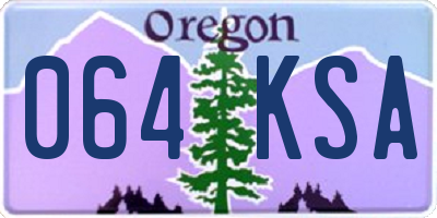 OR license plate 064KSA