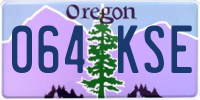 OR license plate 064KSE