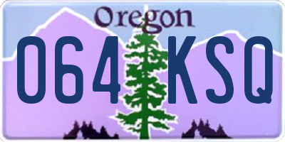 OR license plate 064KSQ