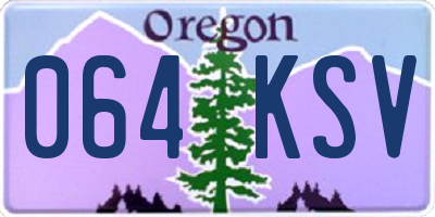 OR license plate 064KSV