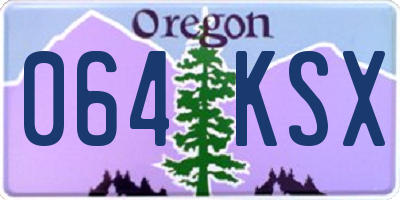 OR license plate 064KSX