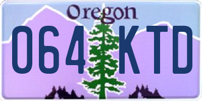 OR license plate 064KTD