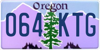 OR license plate 064KTG