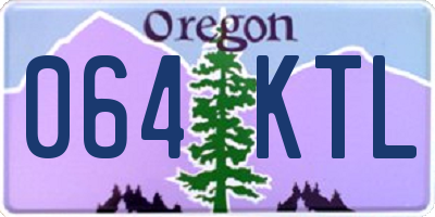 OR license plate 064KTL