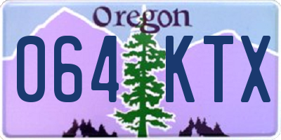 OR license plate 064KTX