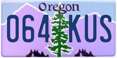 OR license plate 064KUS