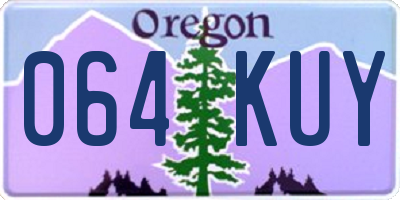 OR license plate 064KUY