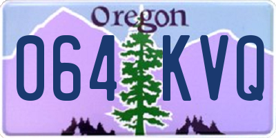 OR license plate 064KVQ