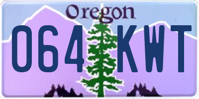 OR license plate 064KWT