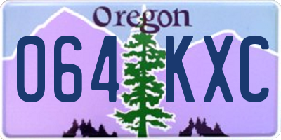OR license plate 064KXC