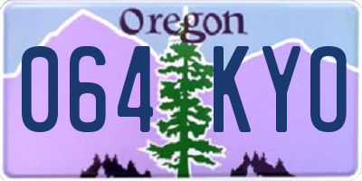 OR license plate 064KYO