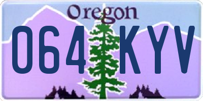 OR license plate 064KYV