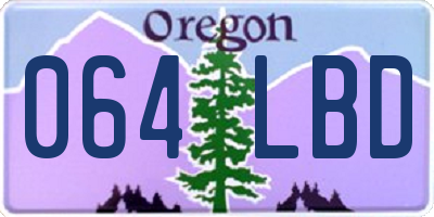 OR license plate 064LBD