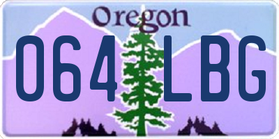 OR license plate 064LBG
