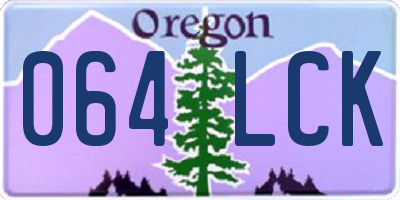 OR license plate 064LCK