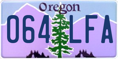 OR license plate 064LFA