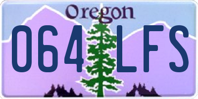 OR license plate 064LFS