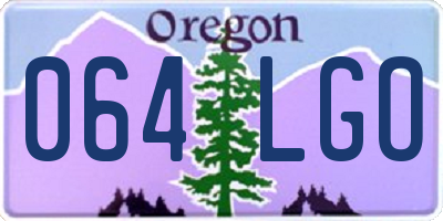 OR license plate 064LGO