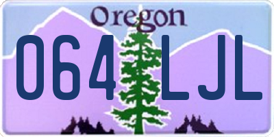 OR license plate 064LJL