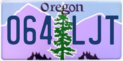 OR license plate 064LJT