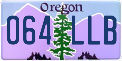 OR license plate 064LLB