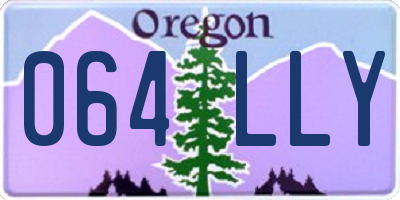 OR license plate 064LLY