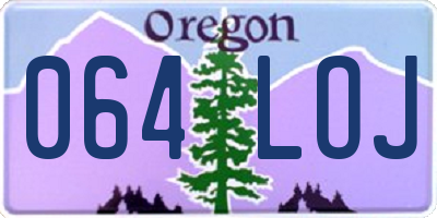 OR license plate 064LOJ
