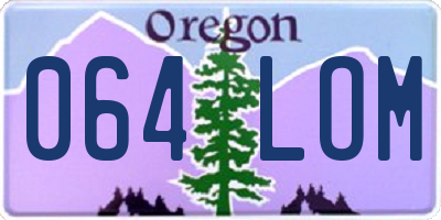 OR license plate 064LOM