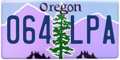 OR license plate 064LPA