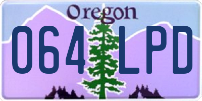 OR license plate 064LPD