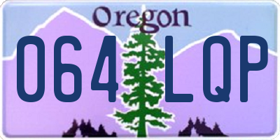 OR license plate 064LQP