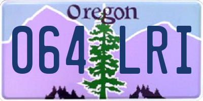 OR license plate 064LRI