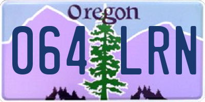 OR license plate 064LRN