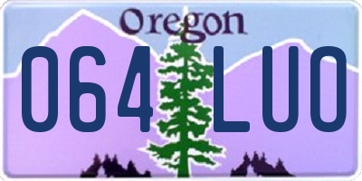 OR license plate 064LUO