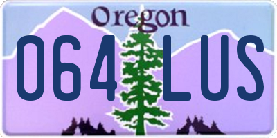 OR license plate 064LUS