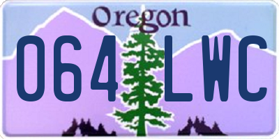 OR license plate 064LWC