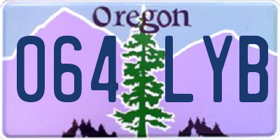 OR license plate 064LYB