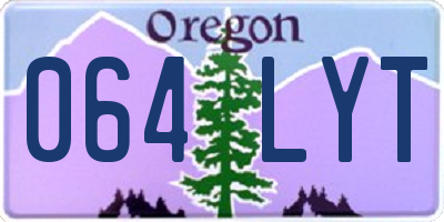 OR license plate 064LYT